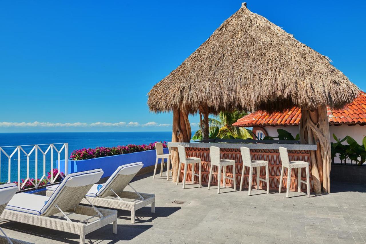 Hotel Luxury Patio Azul (Adults Only) 푸에르토 발라타 외부 사진 Rooftop bar at the Hotel El Ganchán